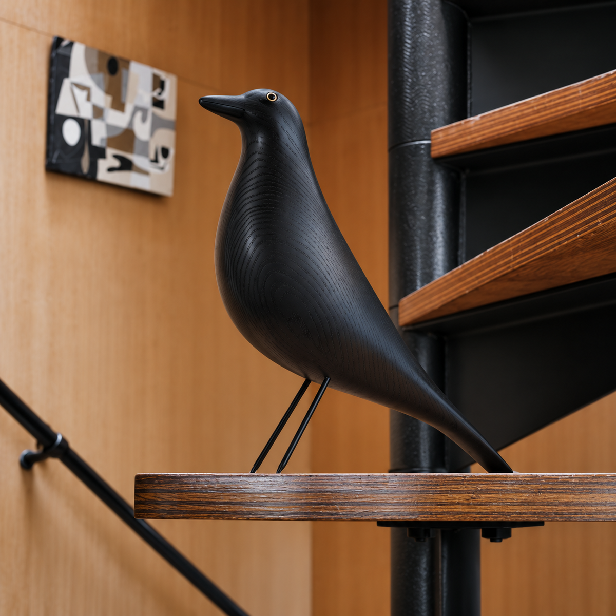 Eames House Bird black bird sculpture in a timeless mid-century modern design